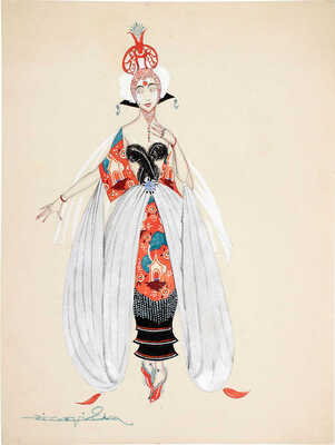 Зиновьев Александр Петрович. Эскиз костюма для кабаре «Casino de Paris»